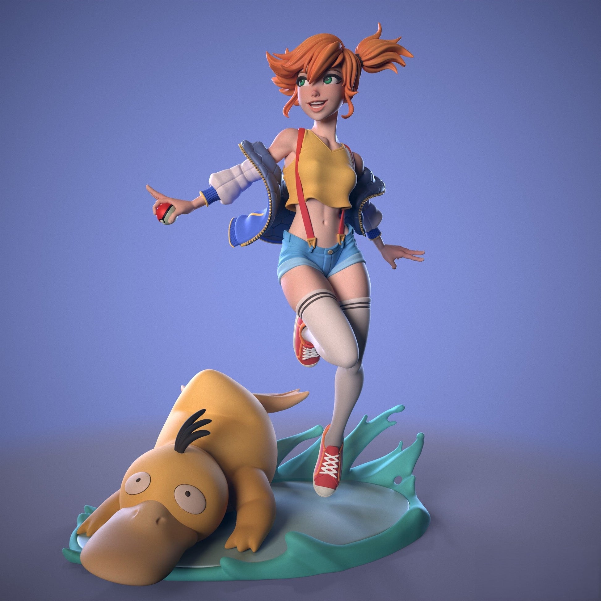 Misty Special Edition - Pokemon - STL 3D Print Files - 3D Printed Garage Kit ガレージキット Resin Model Scale Figure フィギュア
