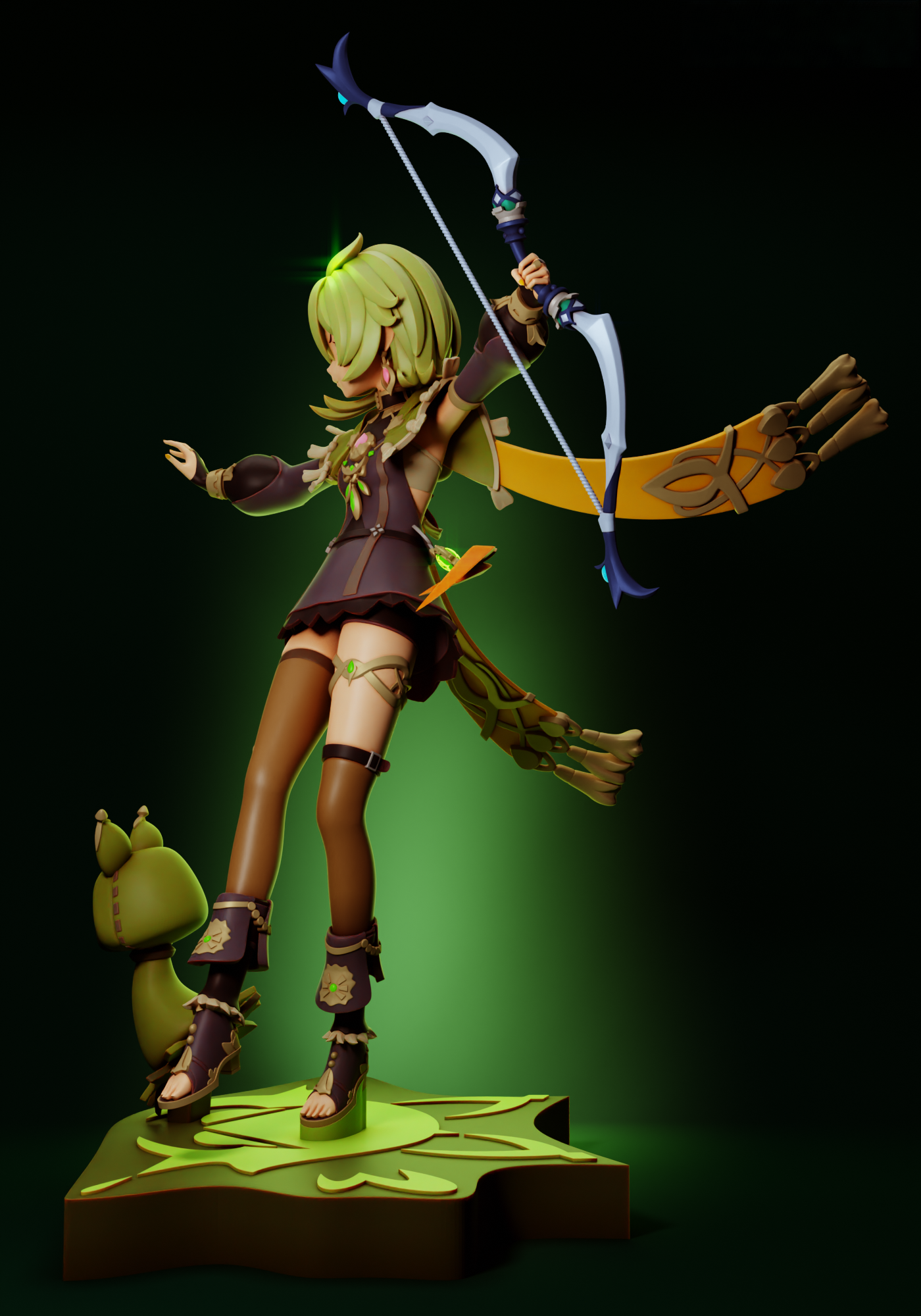 Collei - Genshin Impact - STL 3D Print Files - 3D Printed Garage Kit ガレージキット Resin Model Scale Figure フィギュア