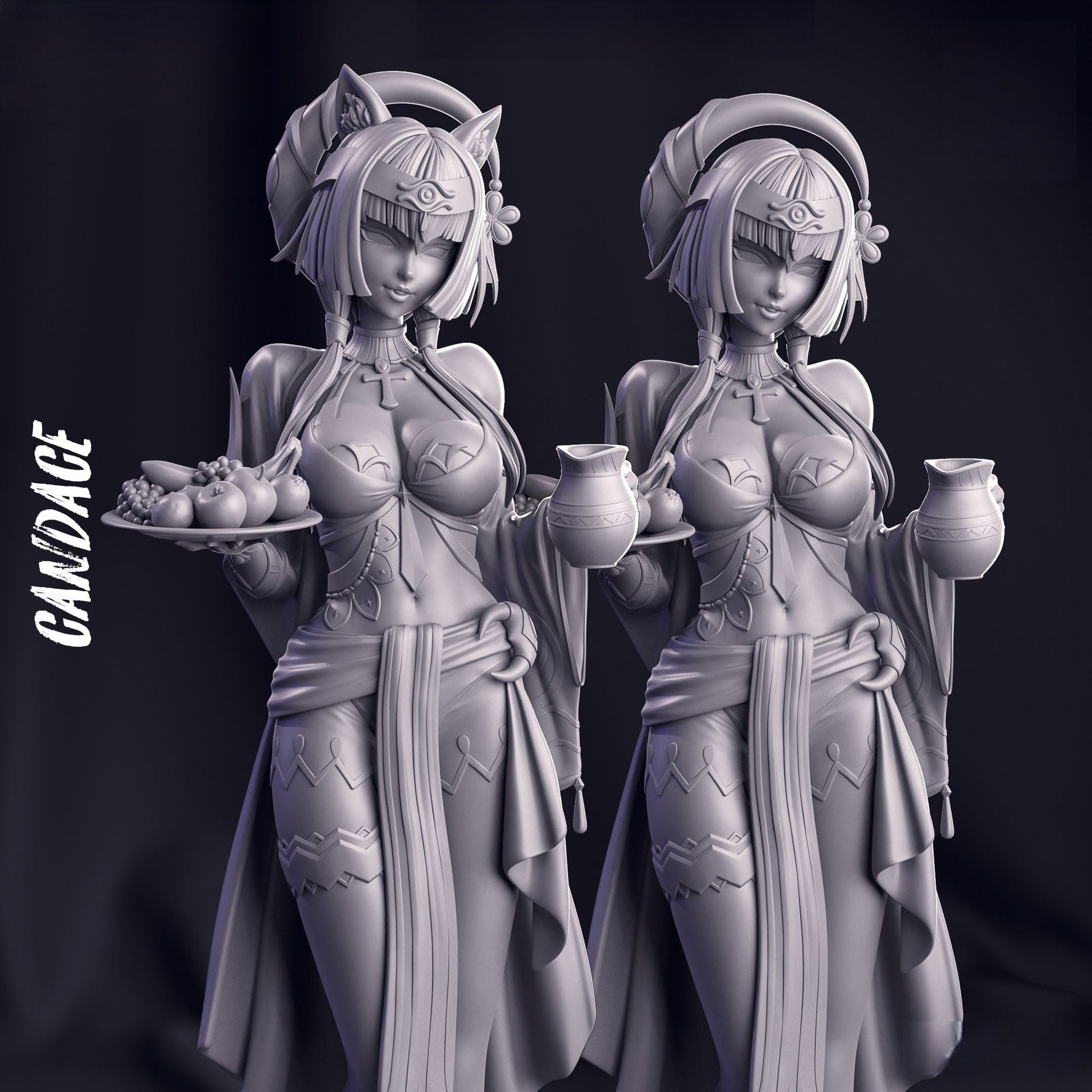 Candace - Genshin Impact - STL 3D Print Files - 3D Printed Garage Kit ガレージキット Resin Model Scale Figure フィギュア
