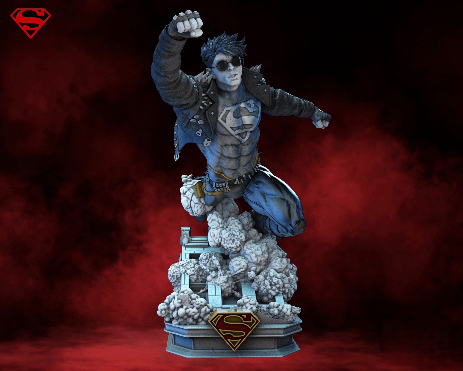 Superboy - Young Justice - STL 3D Print Files - 3D Printed Garage Kit ガレージキット Resin Model Scale Figure フィギュア