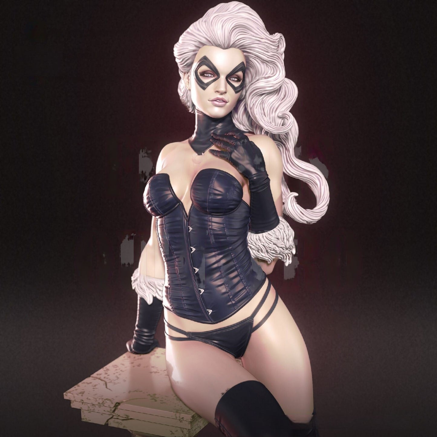 Black Cat Special Edition - Spider Man - STL 3D Print Files - 3D Printed Garage Kit ガレージキット Resin Model Scale Figure フィギュア