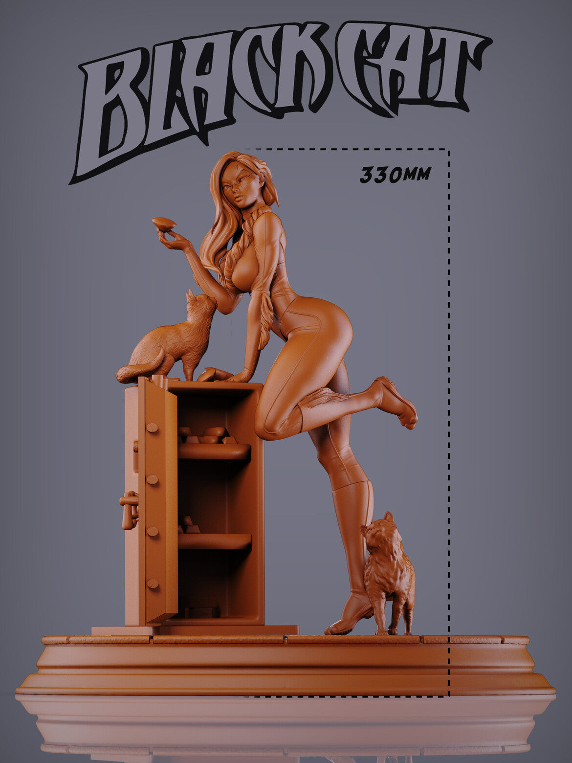 1466 Black Cat Special Edition - Marvel Comics - STL 3D Print Files - 3D Printed Garage Kit ガレージキット Resin Model Scale Figure フィギュア