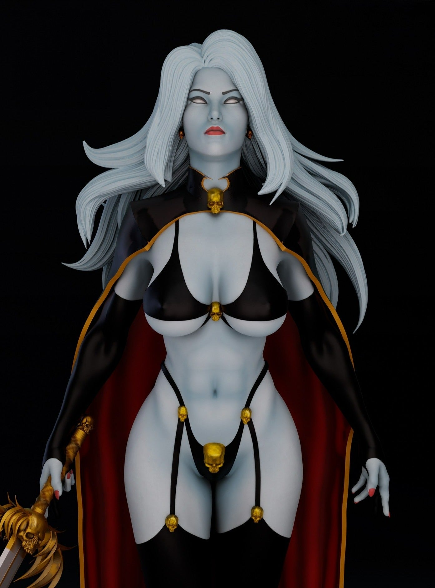 1514 Lady Death Special Edition - STL 3D Print Files - 3D Printed Garage Kit ガレージキット Resin Model Scale Figure フィギュア