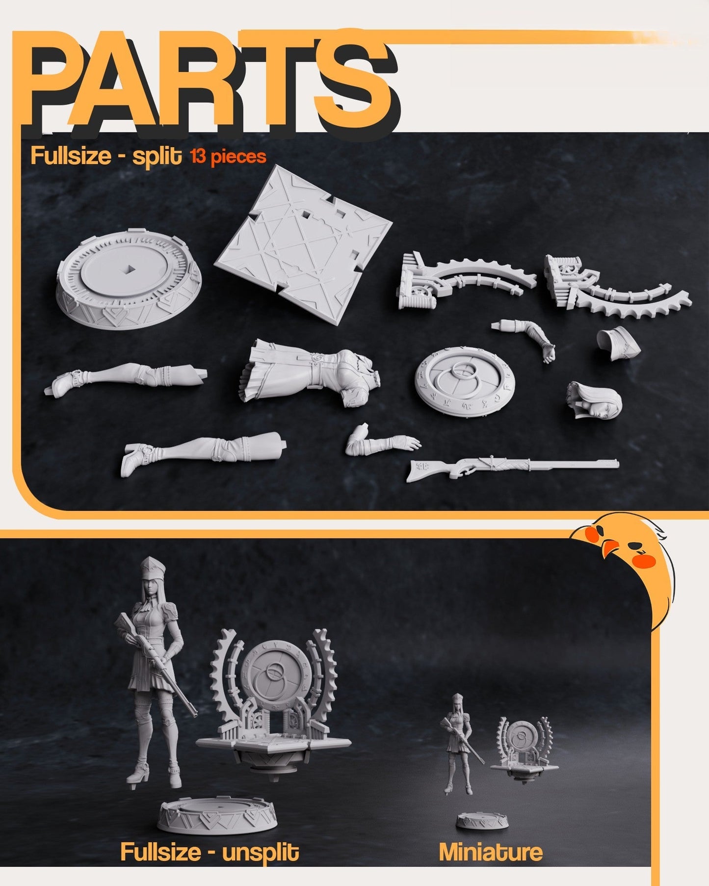 Caitlyn Arcane - League of Legends 1/8 Scale - 3D Printed Garage Kit ガレージキット Resin Model Scale Figure フィギュア