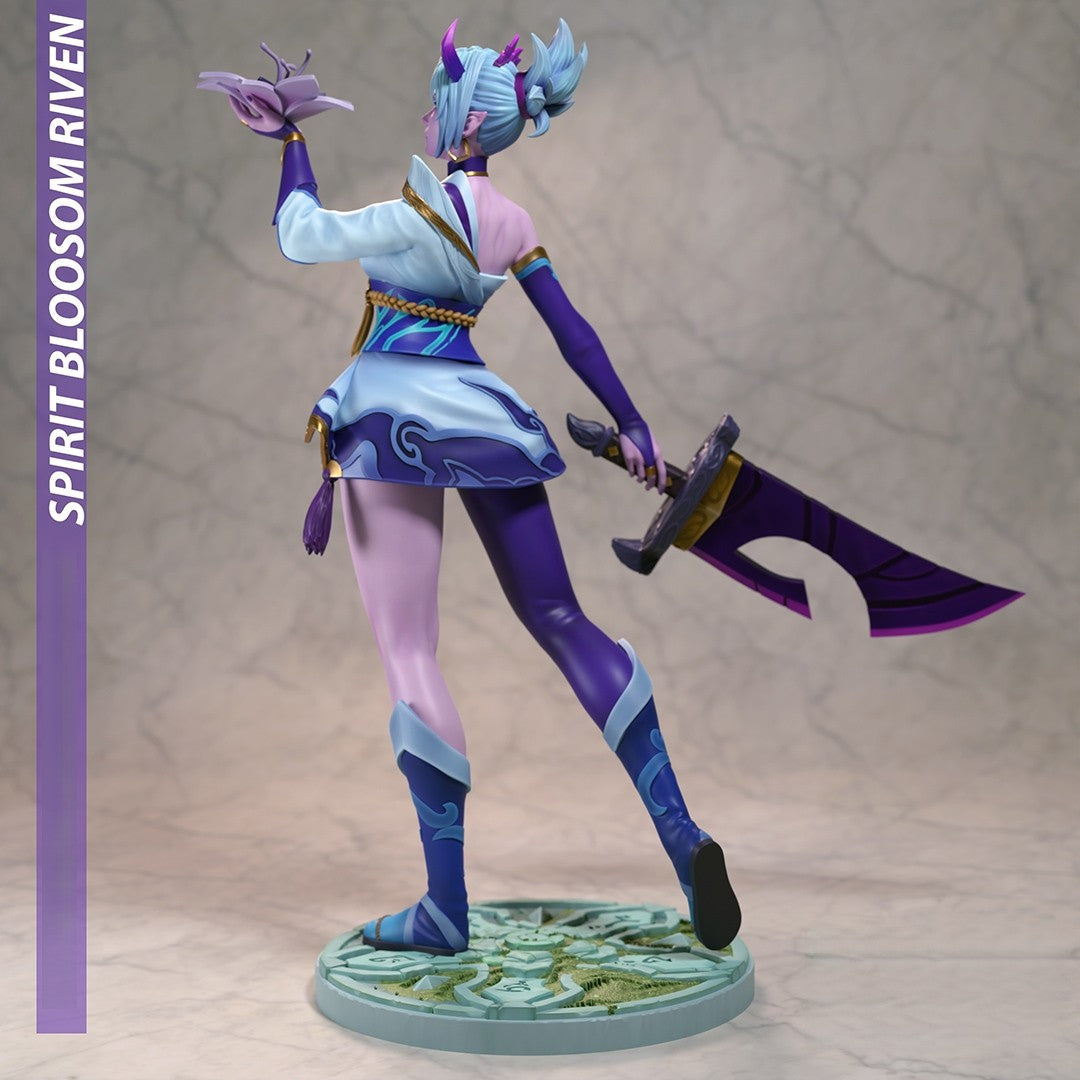 Spirit Blossom Riven Special Edition - League of Legend - STL 3D Print Files - 3D Printed Garage Kit ガレージキット Resin Model Scale Figure フィギュア