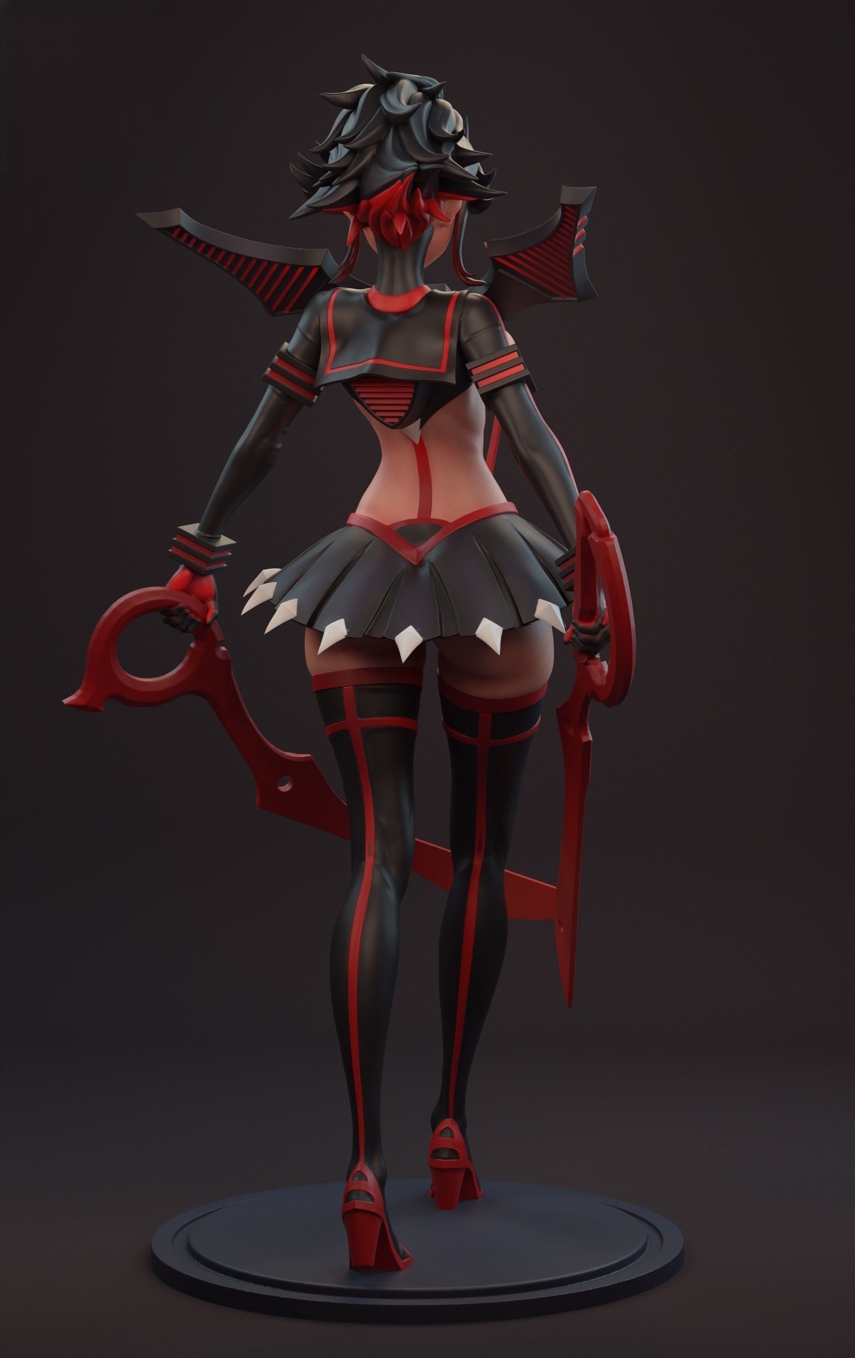 Ryūko Matoi Special Edition - Kill la Kill - STL 3D Print Files - 3D Printed Garage Kit ガレージキット Resin Model Scale Figure フィギュア