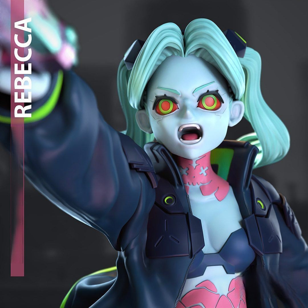 1240 Rebecca Special Edition - Cyberpunk - STL 3D Print Files - 3D Printed Garage Kit ガレージキット Resin Model Scale Figure フィギュア