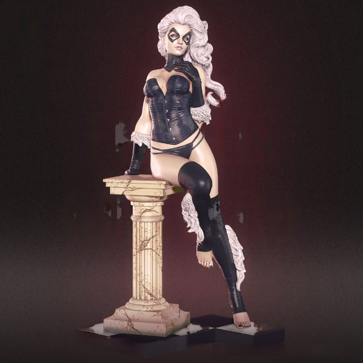 Black Cat Special Edition - Spider Man - STL 3D Print Files - 3D Printed Garage Kit ガレージキット Resin Model Scale Figure フィギュア
