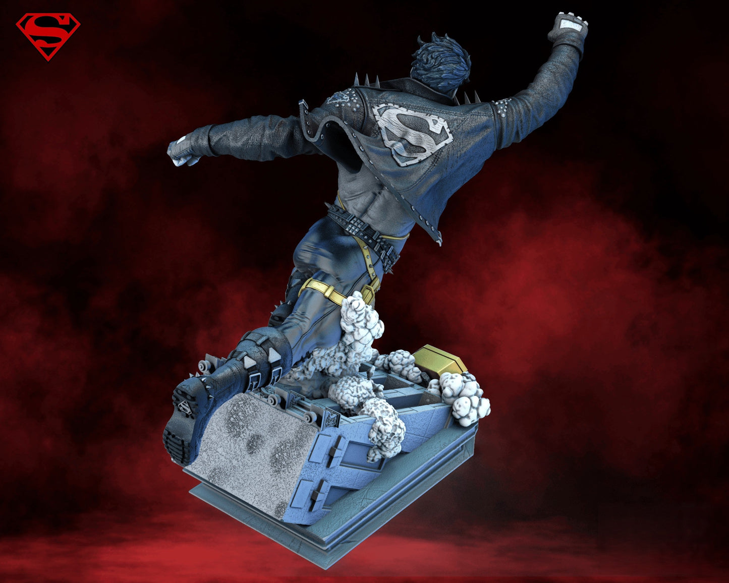 Superboy - Young Justice - STL 3D Print Files - 3D Printed Garage Kit ガレージキット Resin Model Scale Figure フィギュア