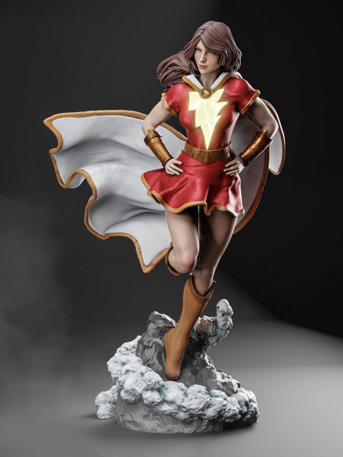 Mary Marvel - DC Comics - STL 3D Print Files - 3D Printed Garage Kit ガレージキット Resin Model Scale Figure フィギュア