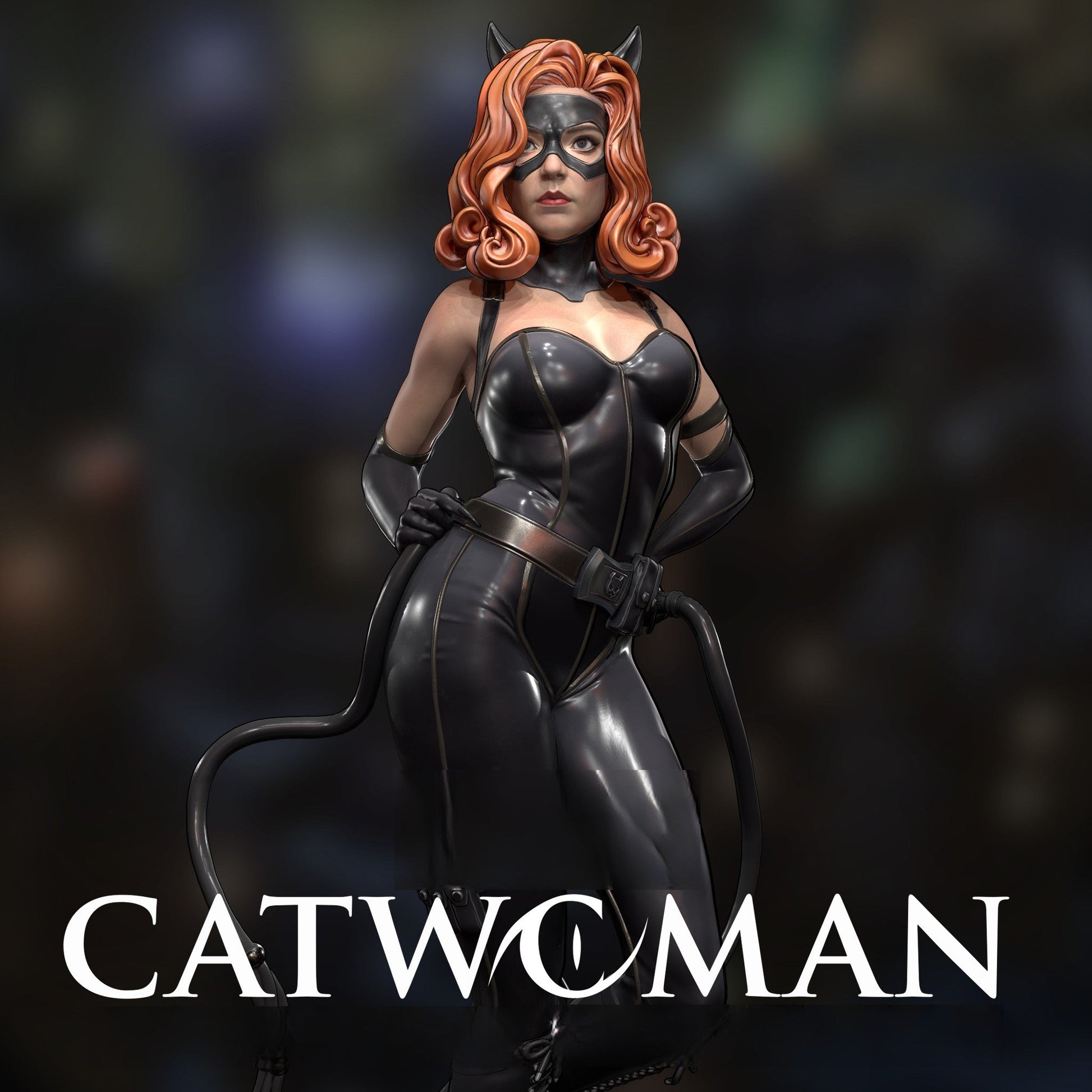 1606 Catwoman - DC Comics - STL 3D Print Files - 3D Printed Garage Kit ガレージキット Resin Model Scale Figure フィギュア