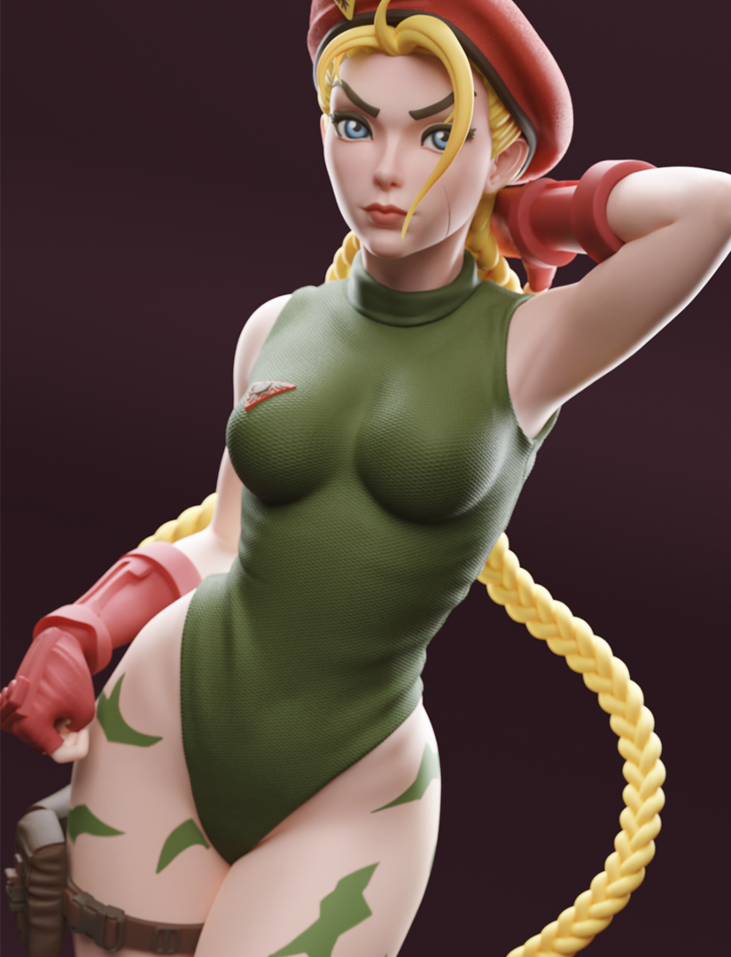 1439 Cammy Special Edition - Street Fighter - STL 3D Print Files - 3D Printed Garage Kit ガレージキット Resin Model Scale Figure フィギュア