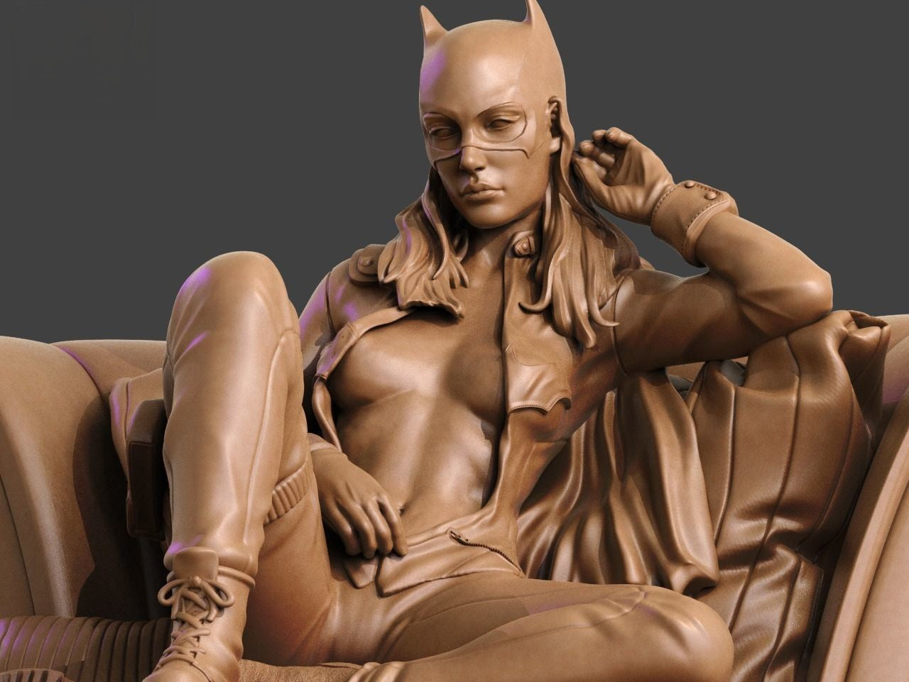 Sexy Batgirl - STL 3D Print Files - 3D Printed Garage Kit ガレージキット Resin Model Scale Figure フィギュア