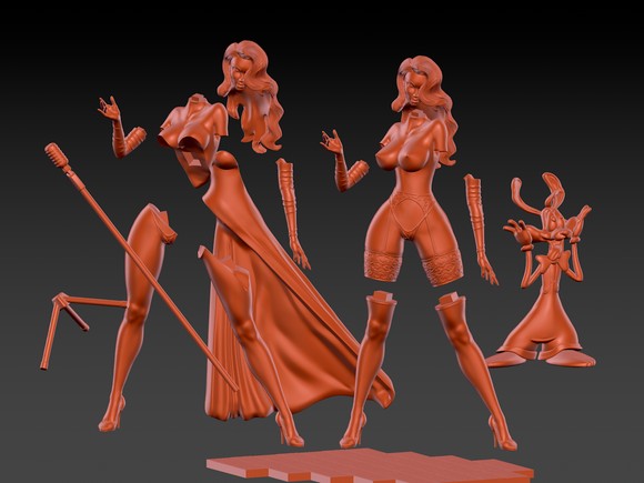 1844 Jessica Rabbit Special Edition - STL 3D Print Files - 3D Printed Garage Kit ガレージキット Resin Model Scale Figure フィギュア