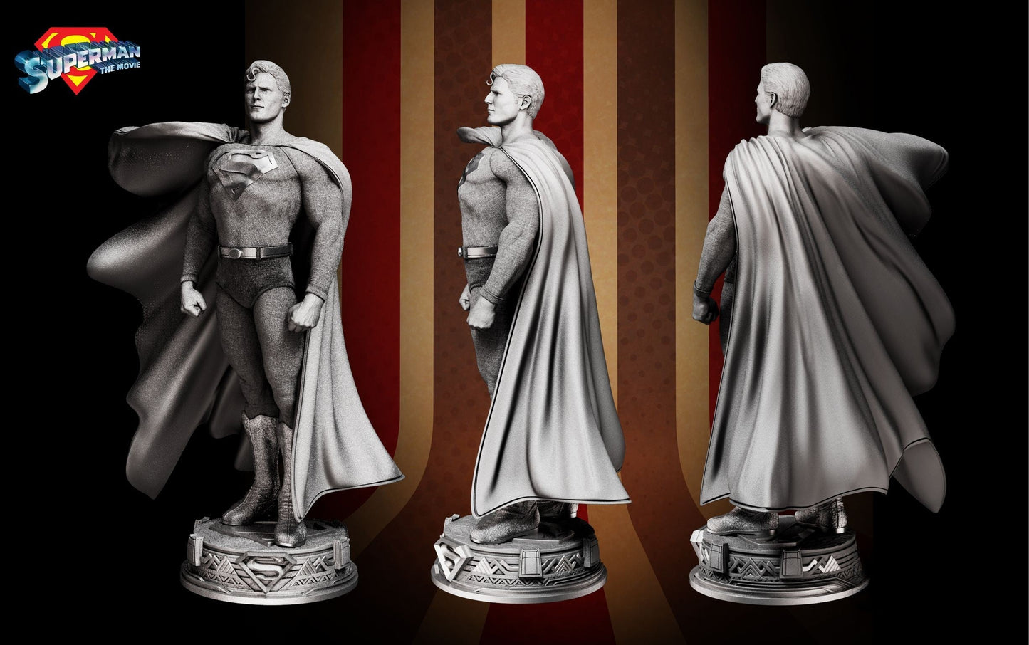 Superman 1978 - STL 3D Print Files - 3D Printed Garage Kit ガレージキット Resin Model Scale Figure フィギュア
