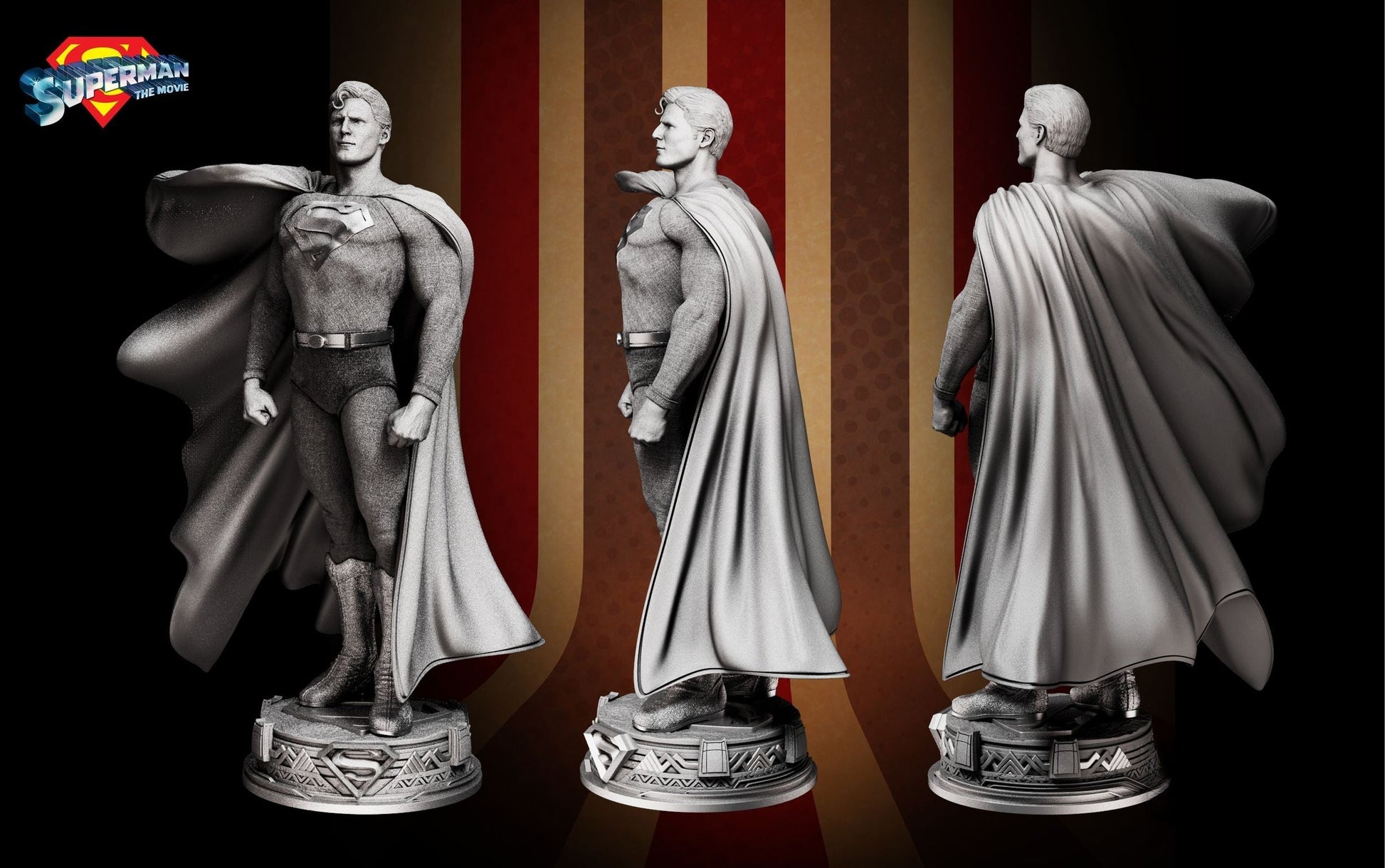Superman 1978 - STL 3D Print Files - 3D Printed Garage Kit ガレージキット Resin Model Scale Figure フィギュア