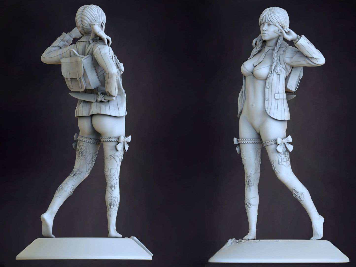 Wednesday Addams Special Edition - STL 3D Print Files - 3D Printed Garage Kit ガレージキット Resin Model Scale Figure フィギュア