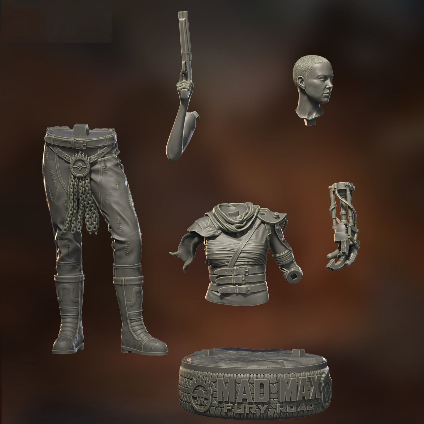 Furiosa - Mad Max: Fury Road 1/8 Scale - 3D Printed Garage Kit ガレージキット Resin Model Scale Figure フィギュア