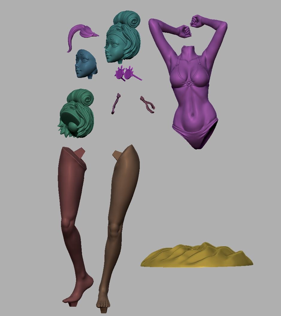 Purah Bikini - Tears of the Kingdom - STL 3D Print Files - 3D Printed Garage Kit ガレージキット Resin Model Scale Figure フィギュア