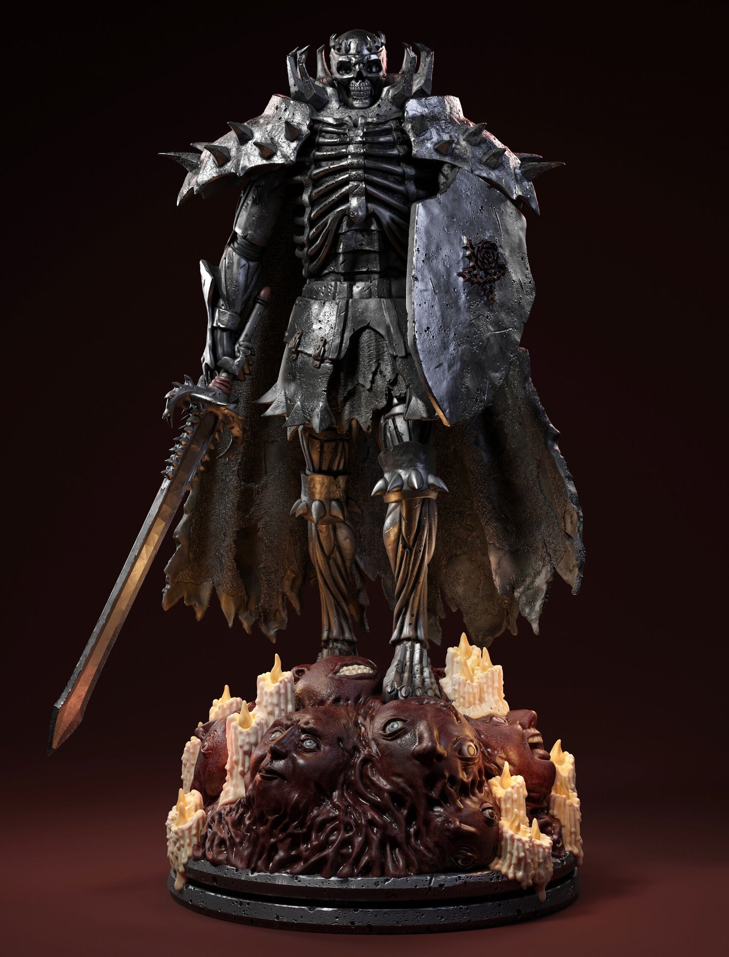 Skull Knight - Berserk 1/8 Scale - 3D Printed Garage Kit ガレージキット Resin Model Scale Figure フィギュア