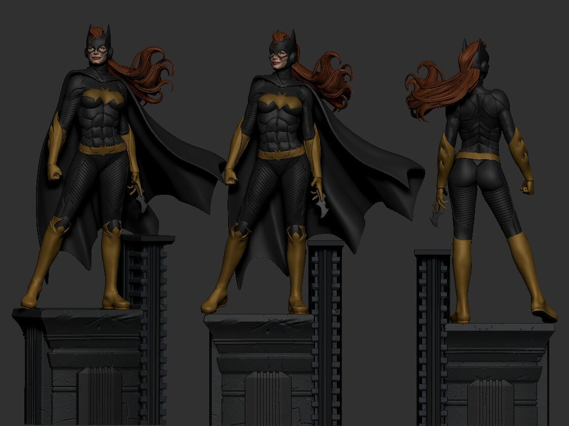 Batgirl - DC Comics - STL 3D Print Files - 3D Printed Garage Kit ガレージキット Resin Model Scale Figure フィギュア