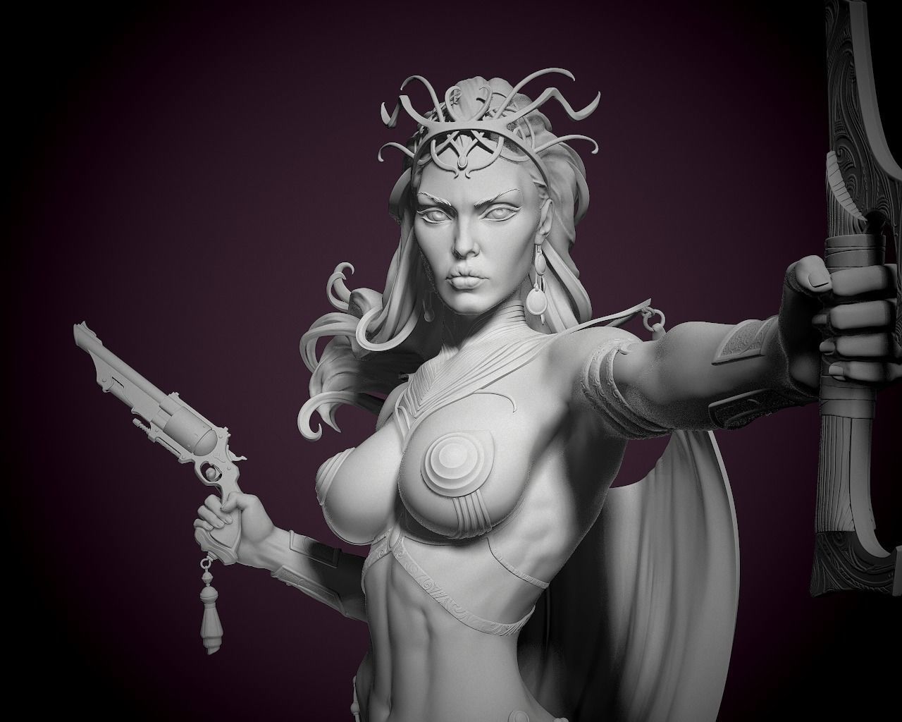 1254 Dejah Thoris Special Edition - STL 3D Print Files - 3D Printed Garage Kit ガレージキット Resin Model Scale Figure フィギュア