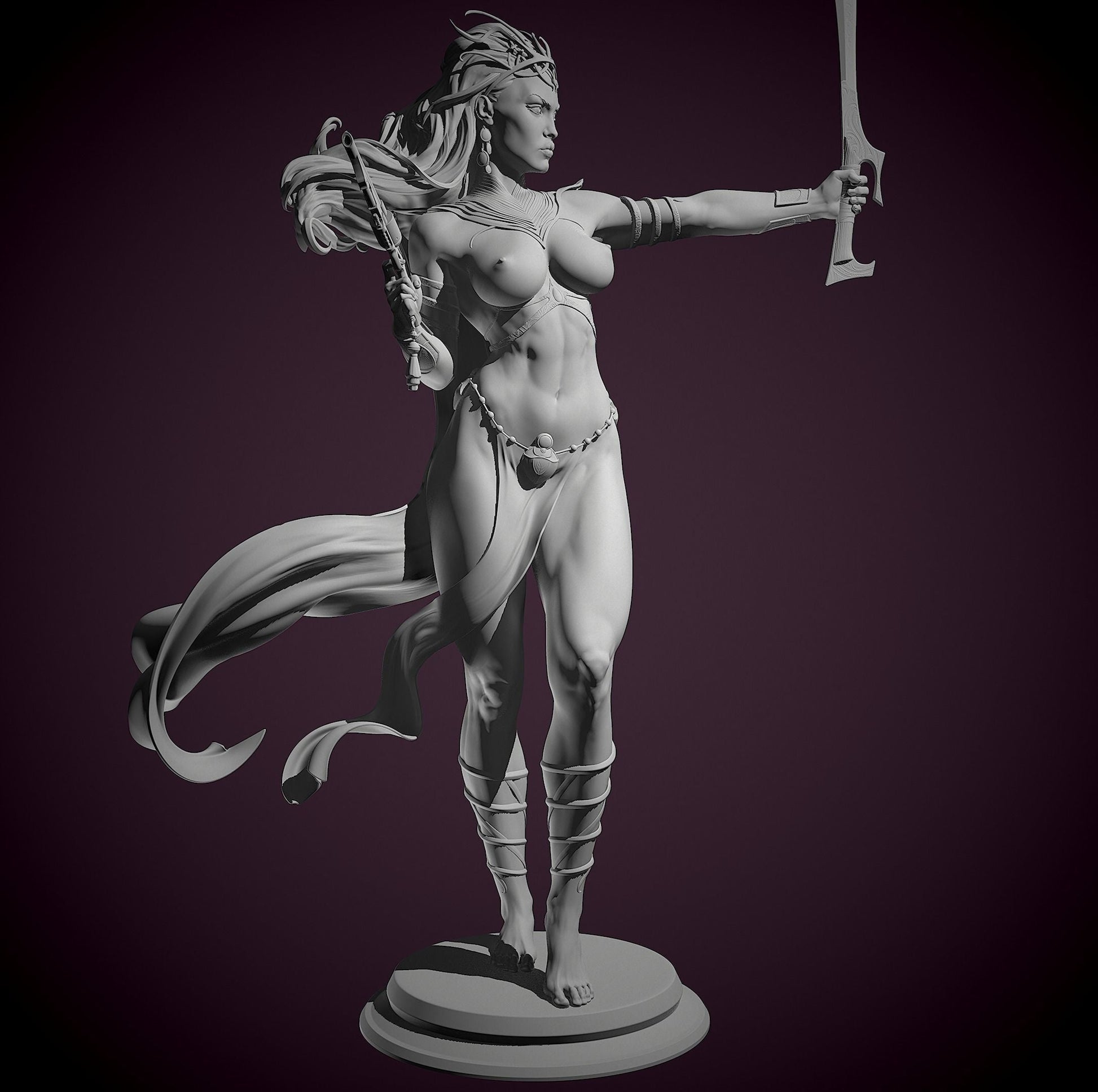1332 Dejah Thoris Special Edition - STL 3D Print Files - 3D Printed Garage Kit ガレージキット Resin Model Scale Figure フィギュア