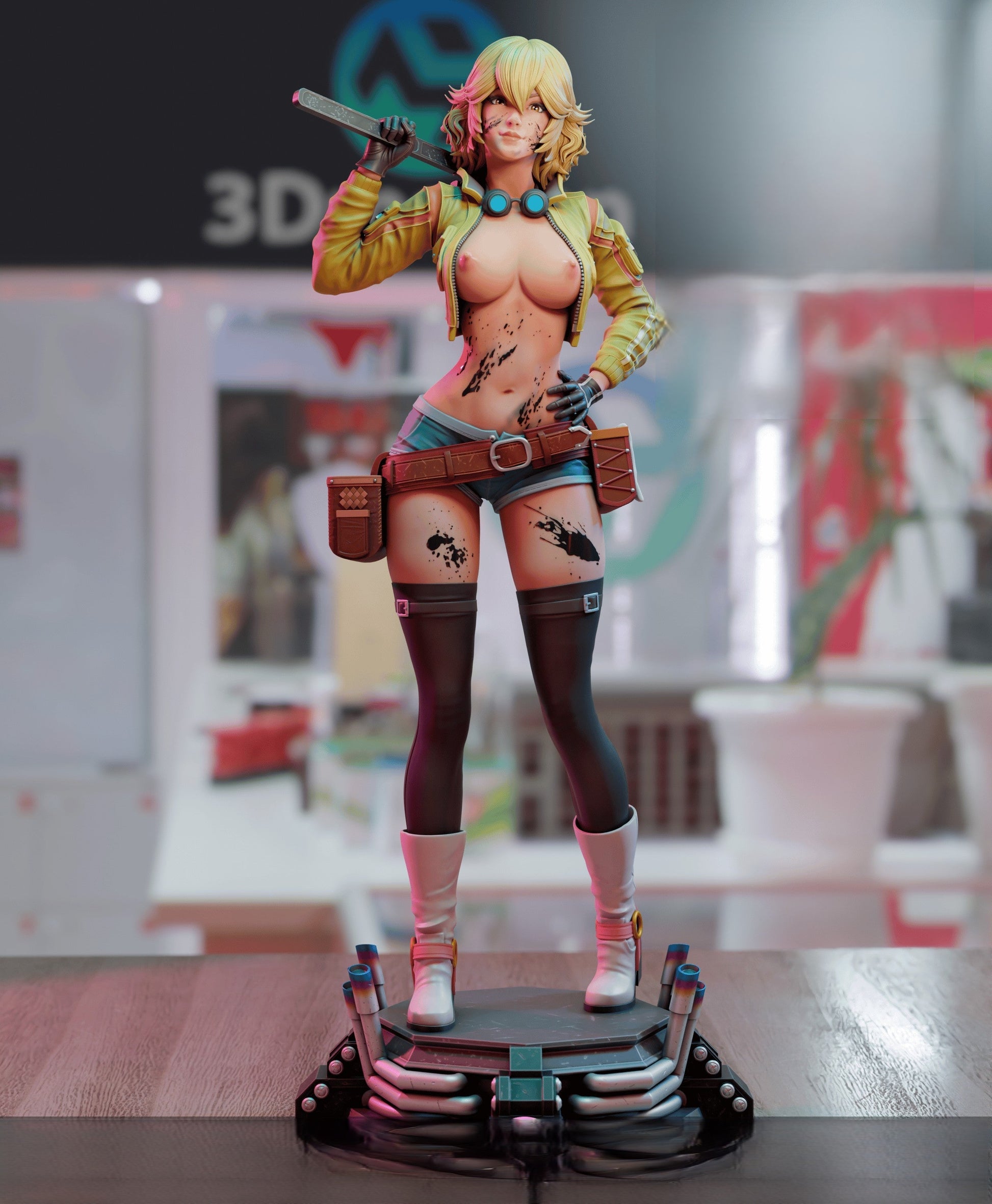 Cindy Aurum Special Edition - Final Fantasy - STL 3D Print Files - 3D Printed Garage Kit ガレージキット Resin Model Scale Figure フィギュア