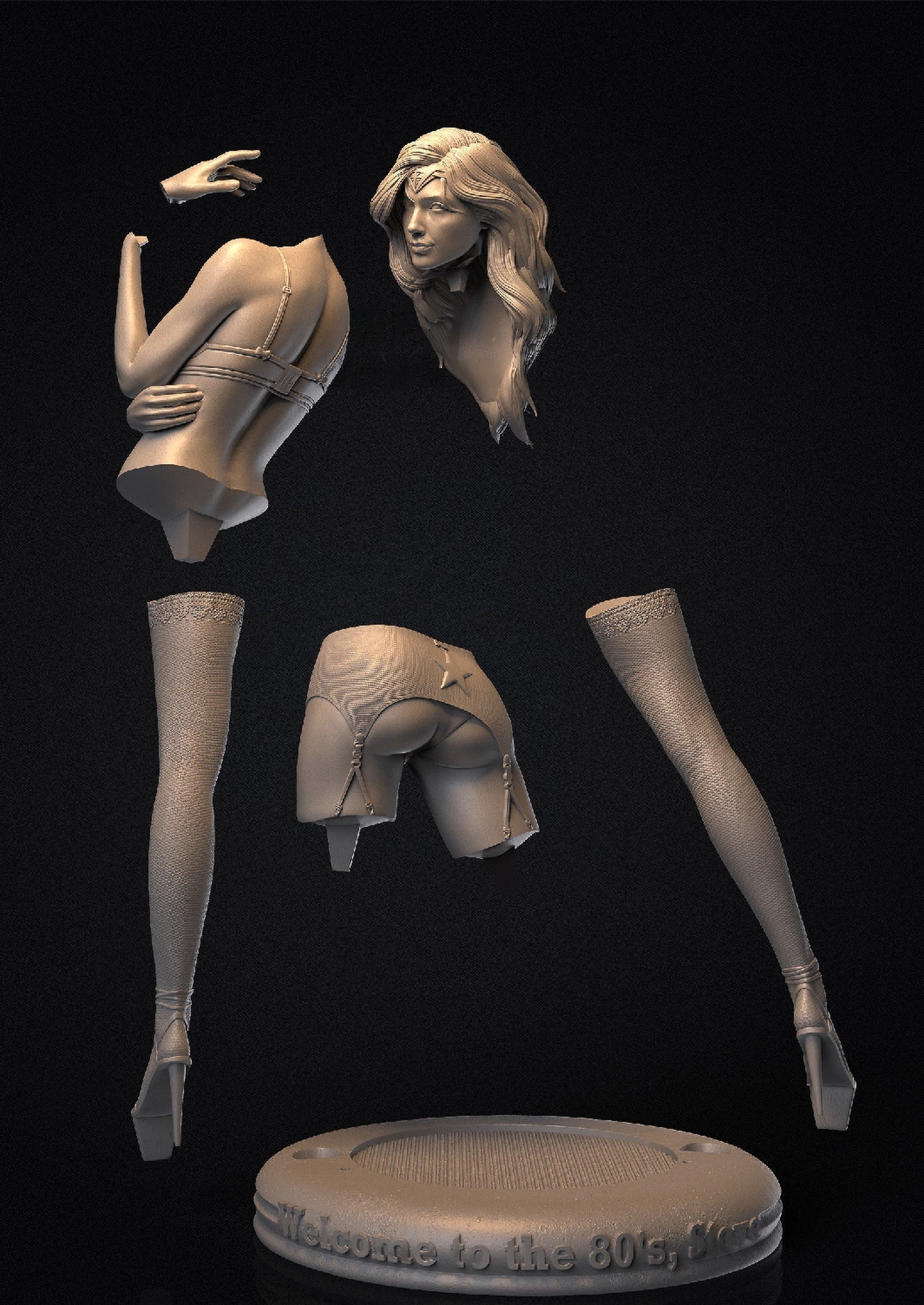 Wonder Woman Special Edition - Diana Prince - STL 3D Print Files - 3D Printed Garage Kit ガレージキット Resin Model Scale Figure フィギュア