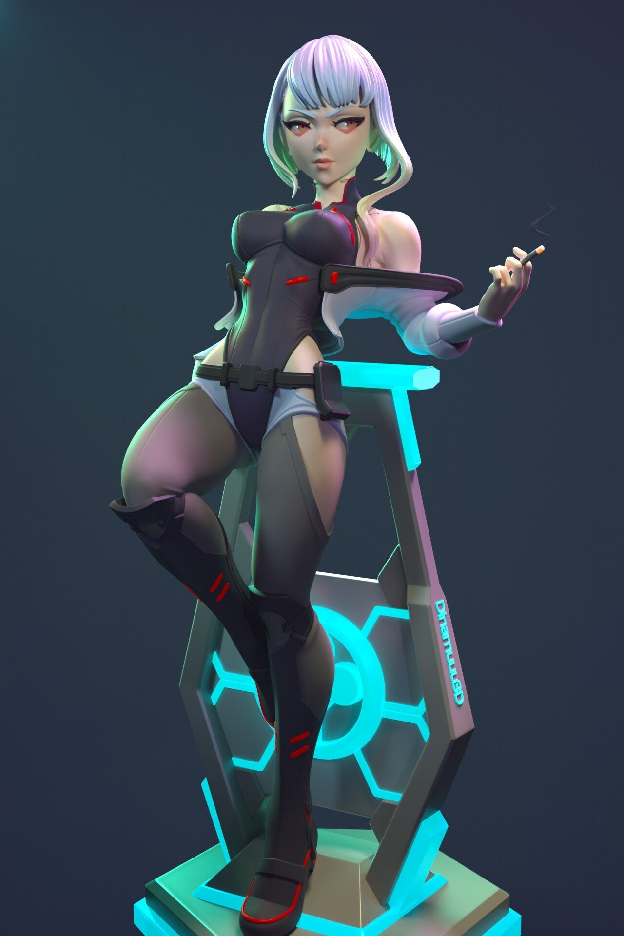 1306 Lucy Special Edition - Cyberpunk: Edgerunners - STL 3D Print Files - 3D Printed Garage Kit ガレージキット Resin Model Scale Figure フィギュア