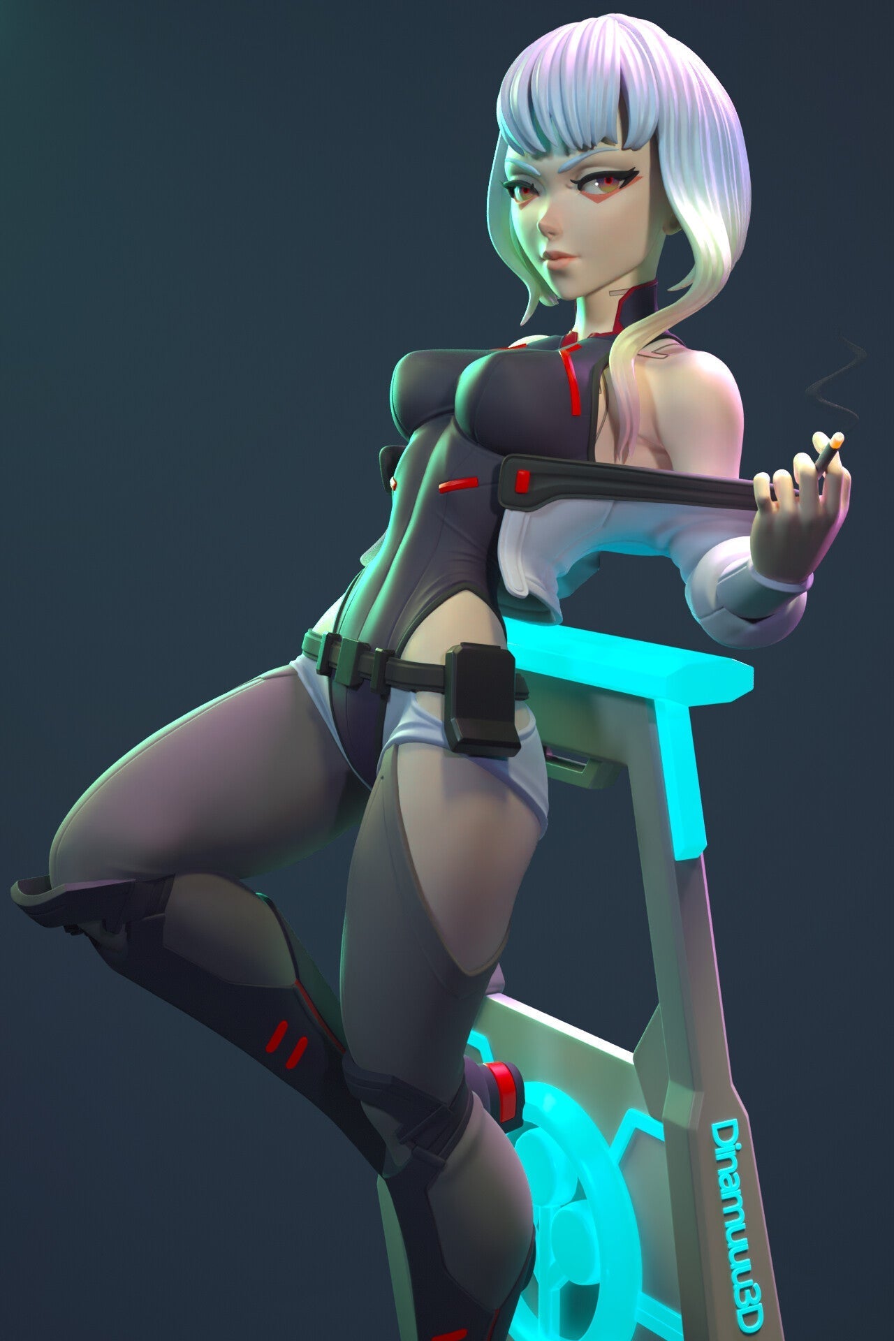 1306 Lucy Special Edition - Cyberpunk: Edgerunners - STL 3D Print Files - 3D Printed Garage Kit ガレージキット Resin Model Scale Figure フィギュア