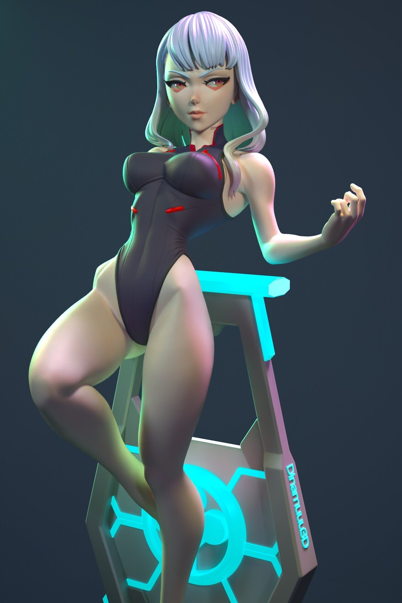 1306 Lucy Special Edition - Cyberpunk: Edgerunners - STL 3D Print Files - 3D Printed Garage Kit ガレージキット Resin Model Scale Figure フィギュア