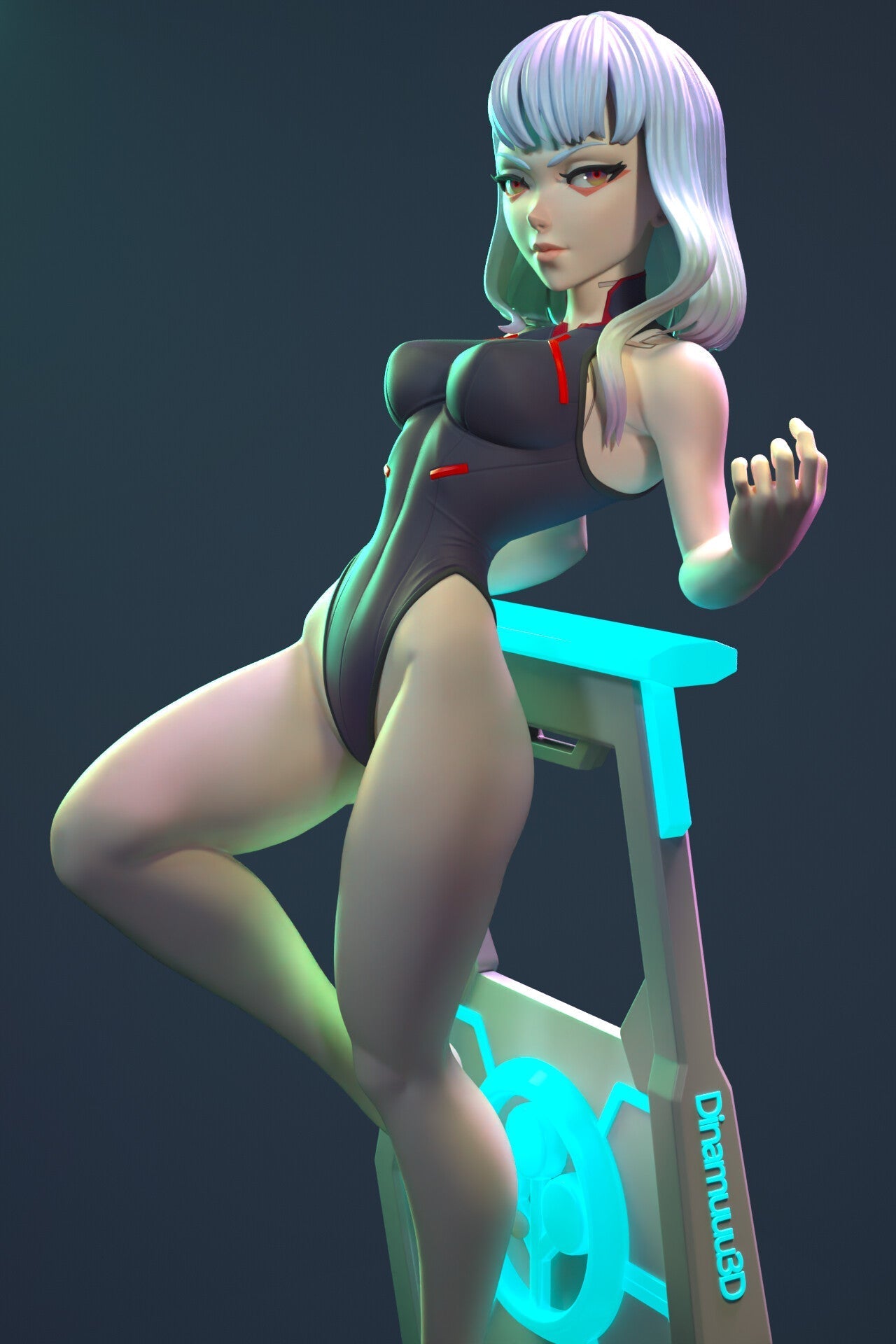 1306 Lucy Special Edition - Cyberpunk: Edgerunners - STL 3D Print Files - 3D Printed Garage Kit ガレージキット Resin Model Scale Figure フィギュア