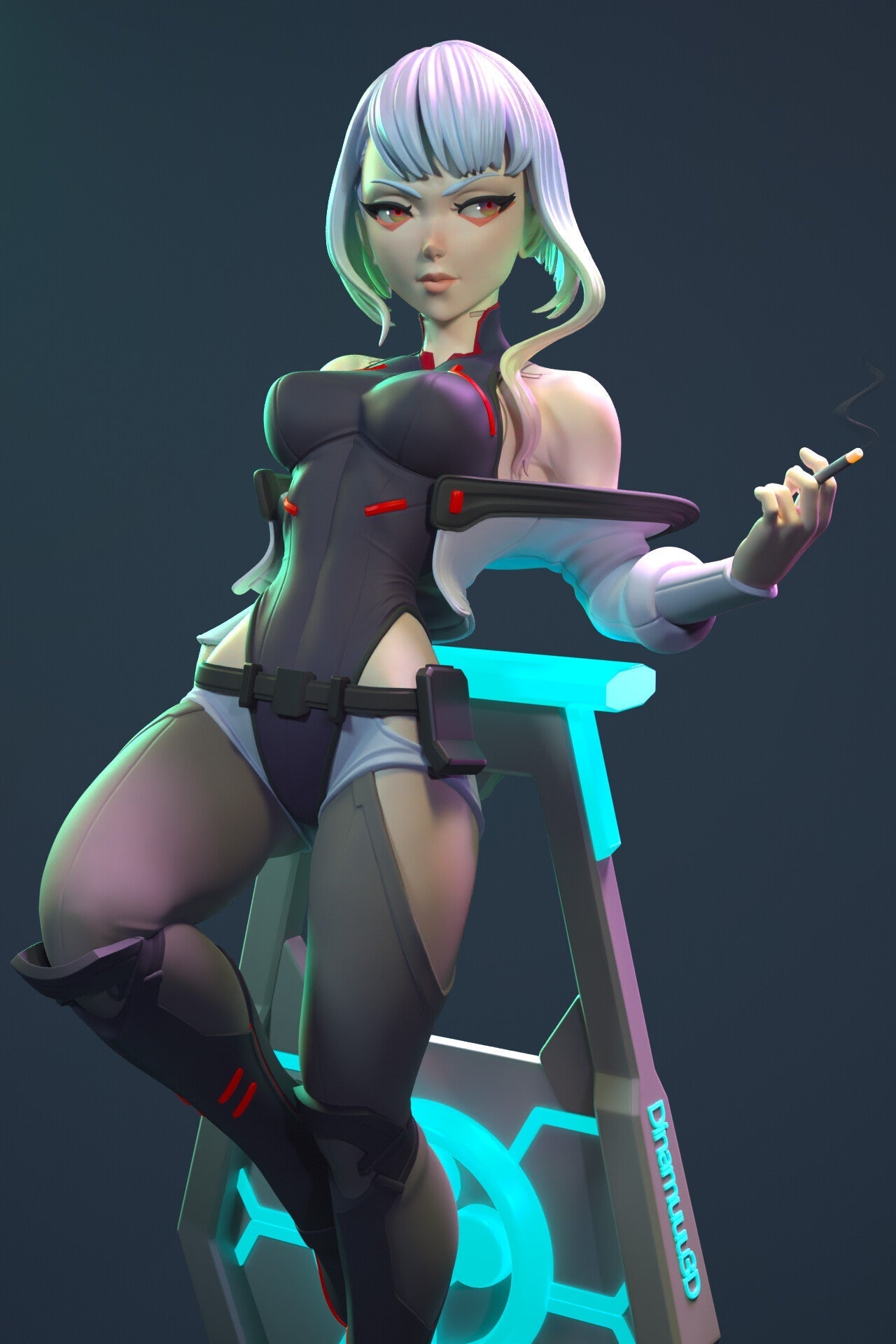 1306 Lucy Special Edition - Cyberpunk: Edgerunners - STL 3D Print Files - 3D Printed Garage Kit ガレージキット Resin Model Scale Figure フィギュア