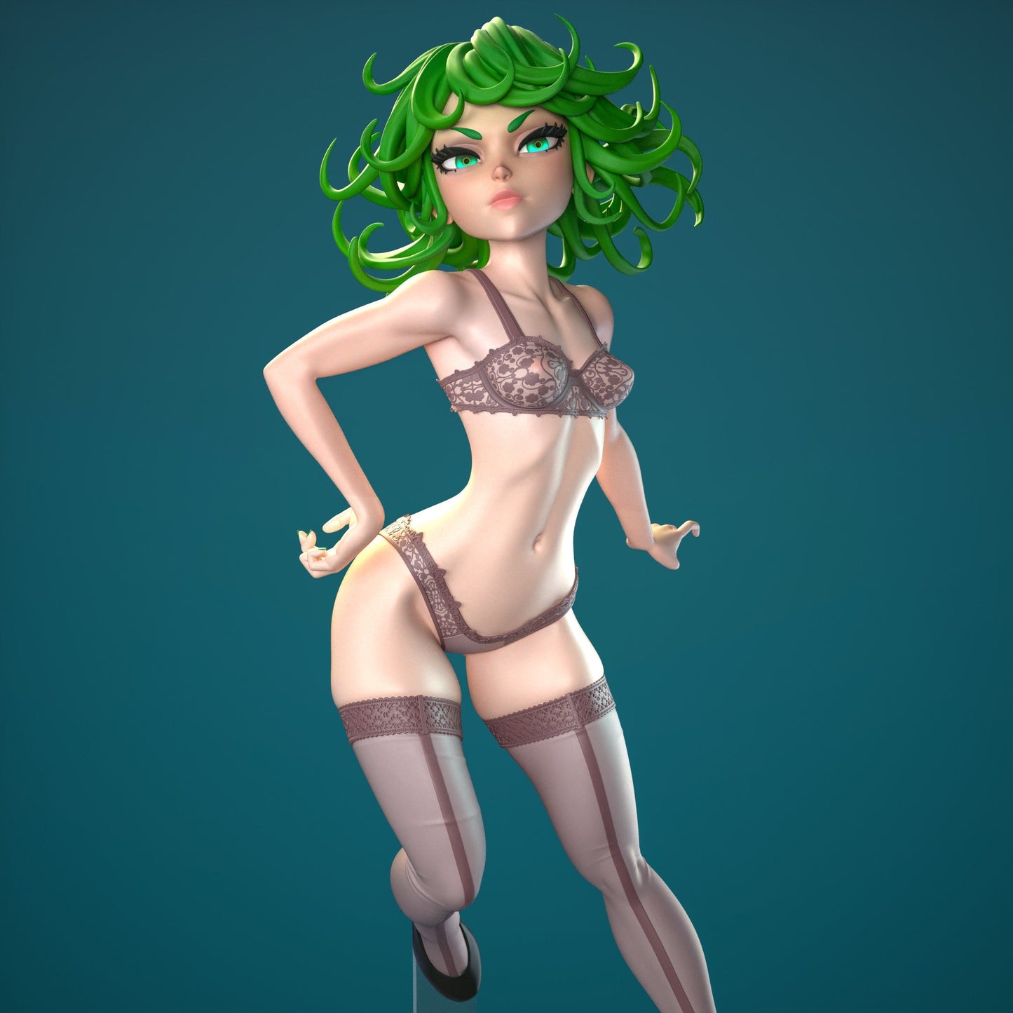 1307 Tatsumaki Special Edition - One-Punch Man - STL 3D Print Files - 3D Printed Garage Kit ガレージキット Resin Model Scale Figure フィギュア
