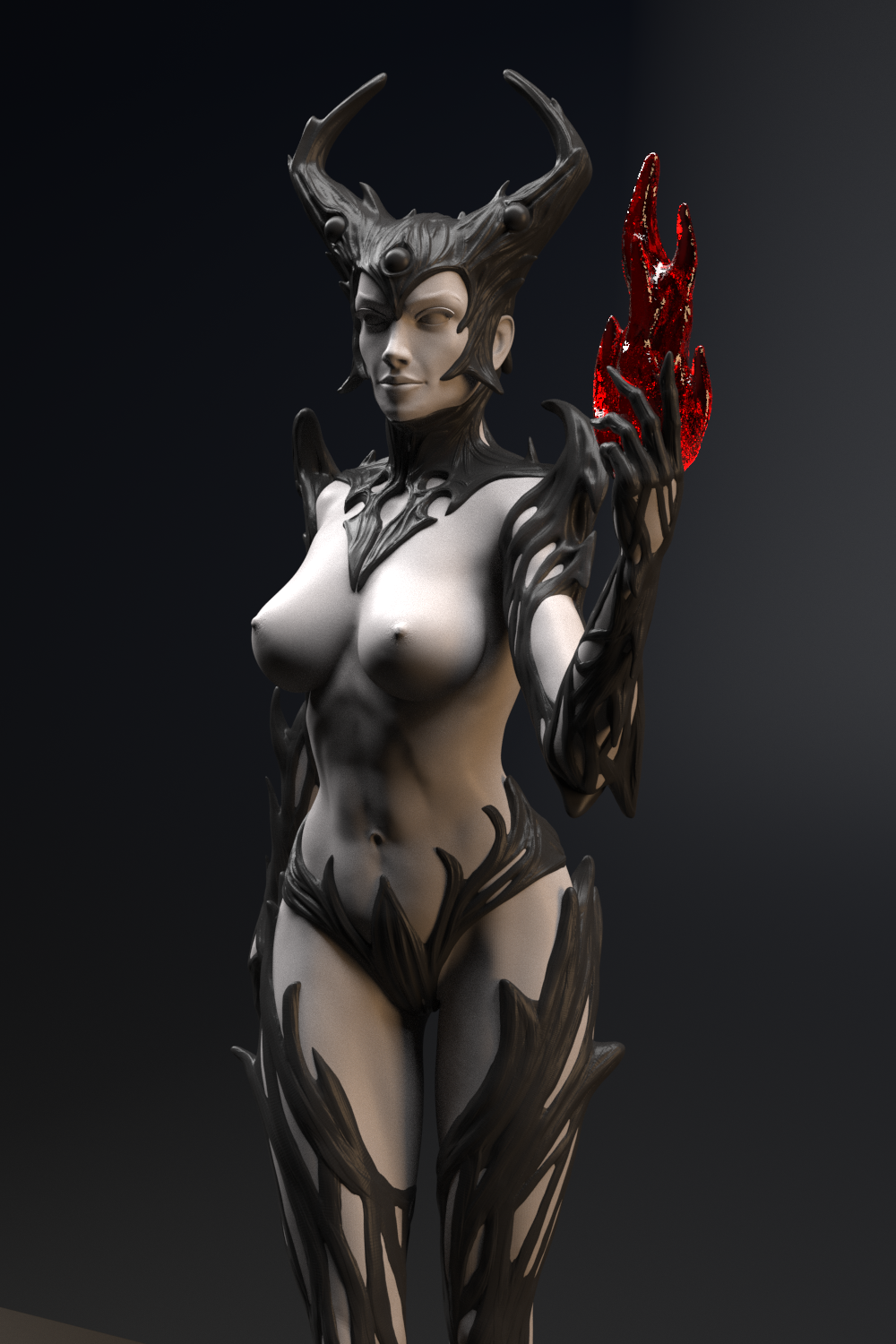 Diqual - Queen of Pain Special Edition - STL 3D Print Files - 3D Printed Garage Kit ガレージキット Resin Model Scale Figure フィギュア