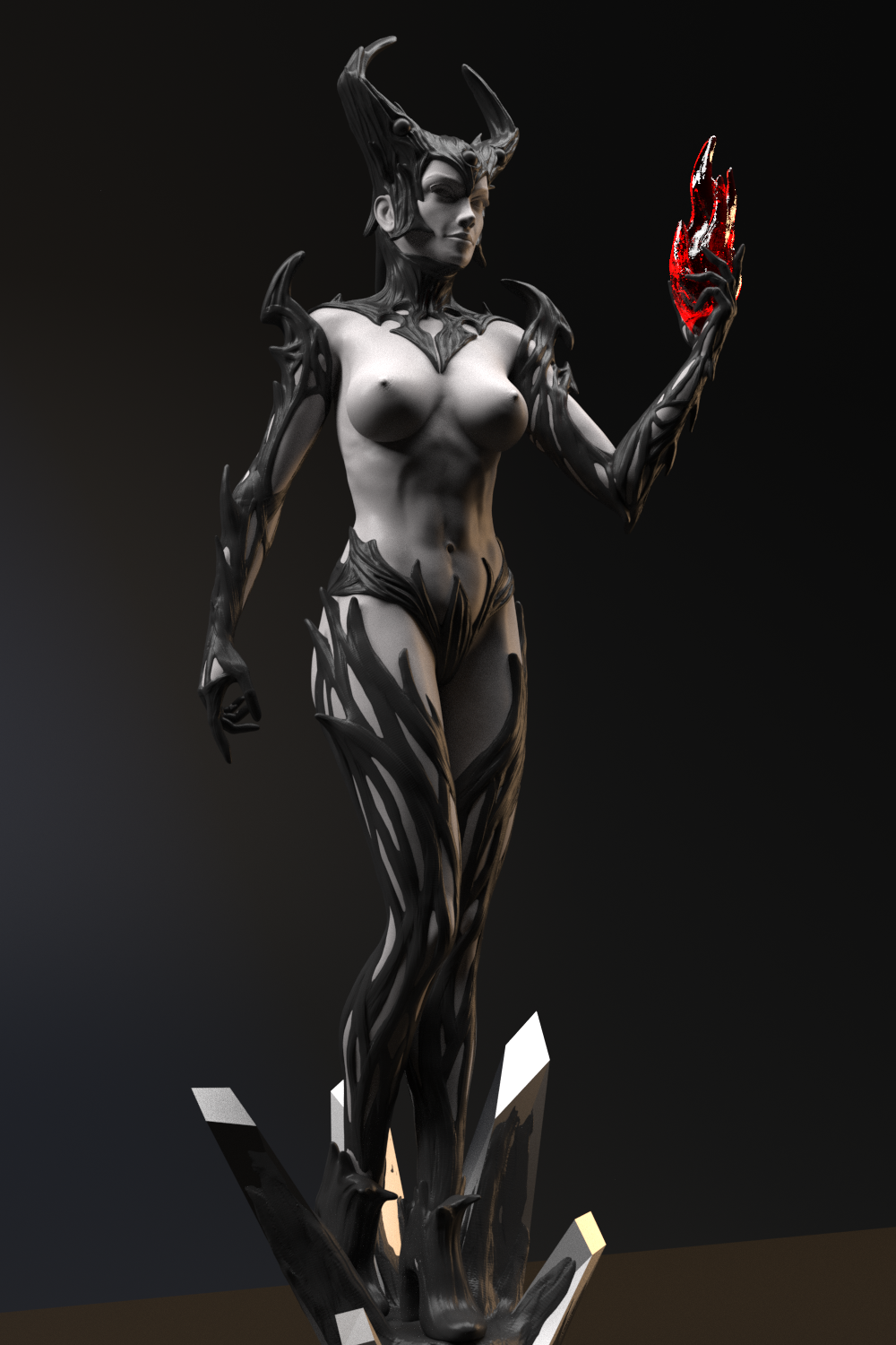 Diqual - Queen of Pain Special Edition - STL 3D Print Files - 3D Printed Garage Kit ガレージキット Resin Model Scale Figure フィギュア