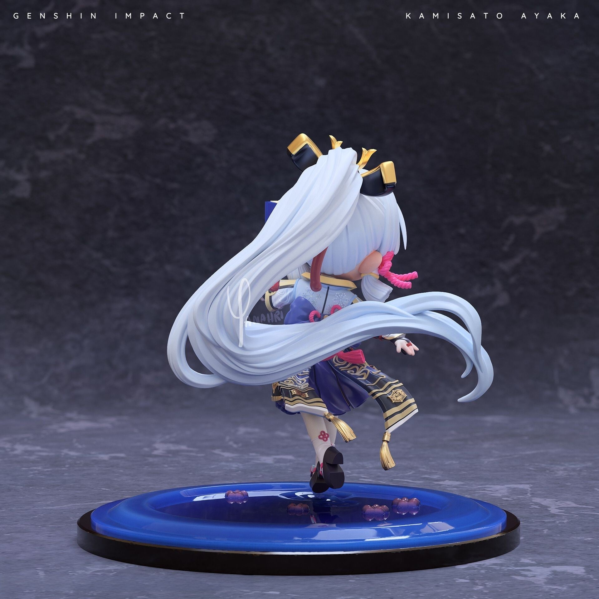 Chibi Kamisato Ayaka - Genshin Impact - STL 3D Print Files - 3D Printed Garage Kit ガレージキット Resin Model Scale Figure フィギュア