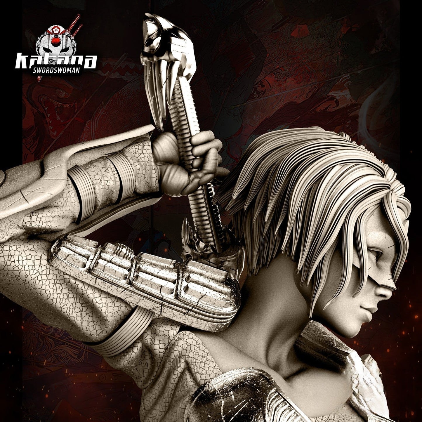 Katana - DC Comics - STL 3D Print Files - 3D Printed Garage Kit ガレージキット Resin Model Scale Figure フィギュア