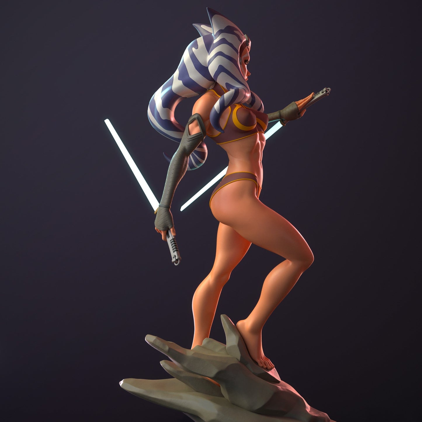 1470 Ahsoka Tano Special Edition - Star Wars - STL 3D Print Files - 3D Printed Garage Kit ガレージキット Resin Model Scale Figure フィギュア