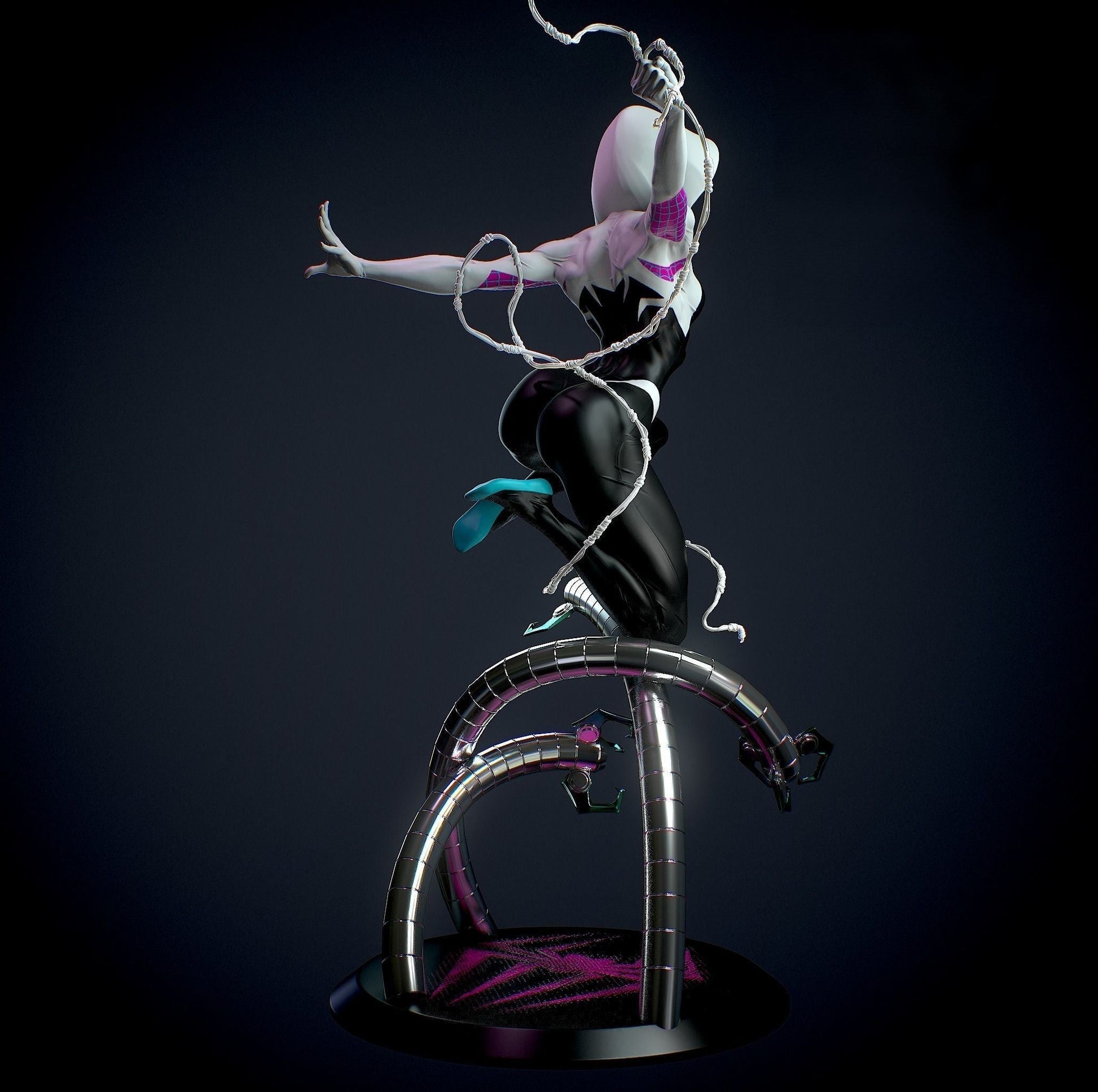 1427 Spider Gwen Special Edition - STL 3D Print Files - 3D Printed Garage Kit ガレージキット Resin Model Scale Figure フィギュア
