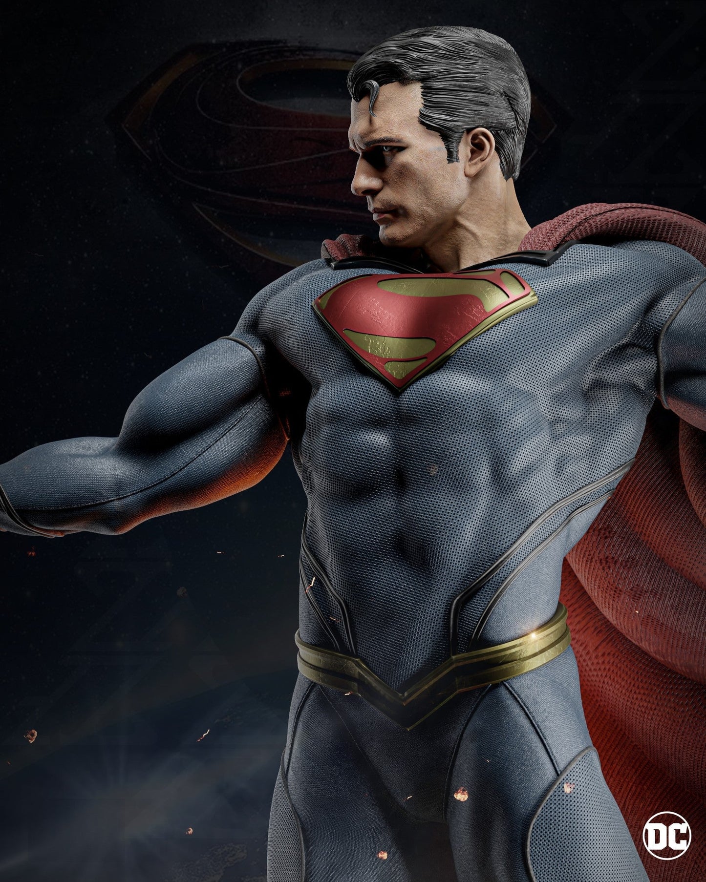 Superman - DC Comics 1/8 Scale - 3D Printed Garage Kit ガレージキット Resin Model Scale Figure フィギュア