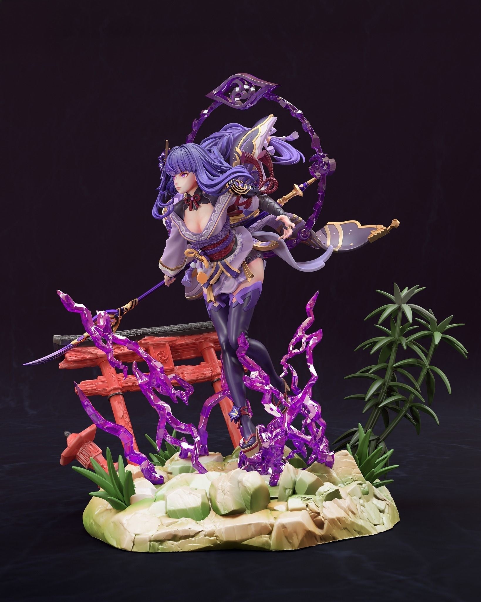 Raiden Shogun - Genshin Impact - STL 3D Print Files - 3D Printed Garage Kit ガレージキット Resin Model Scale Figure フィギュア