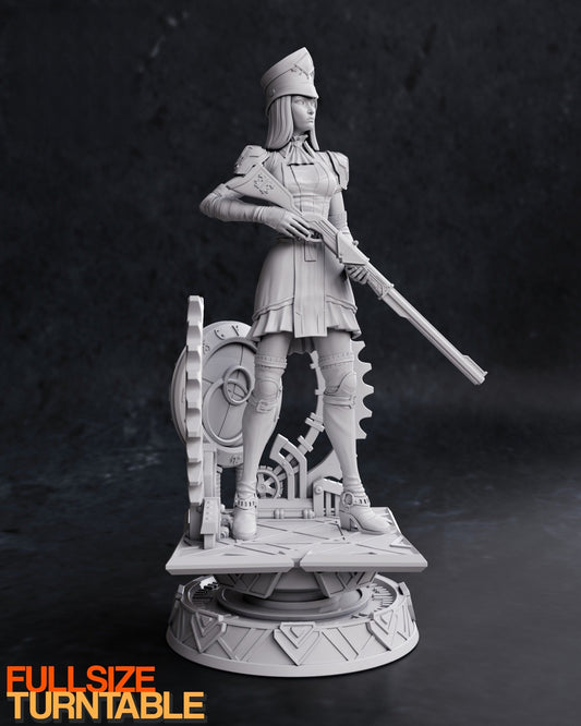 Caitlyn Arcane - League of Legends 1/8 Scale - 3D Printed Garage Kit ガレージキット Resin Model Scale Figure フィギュア