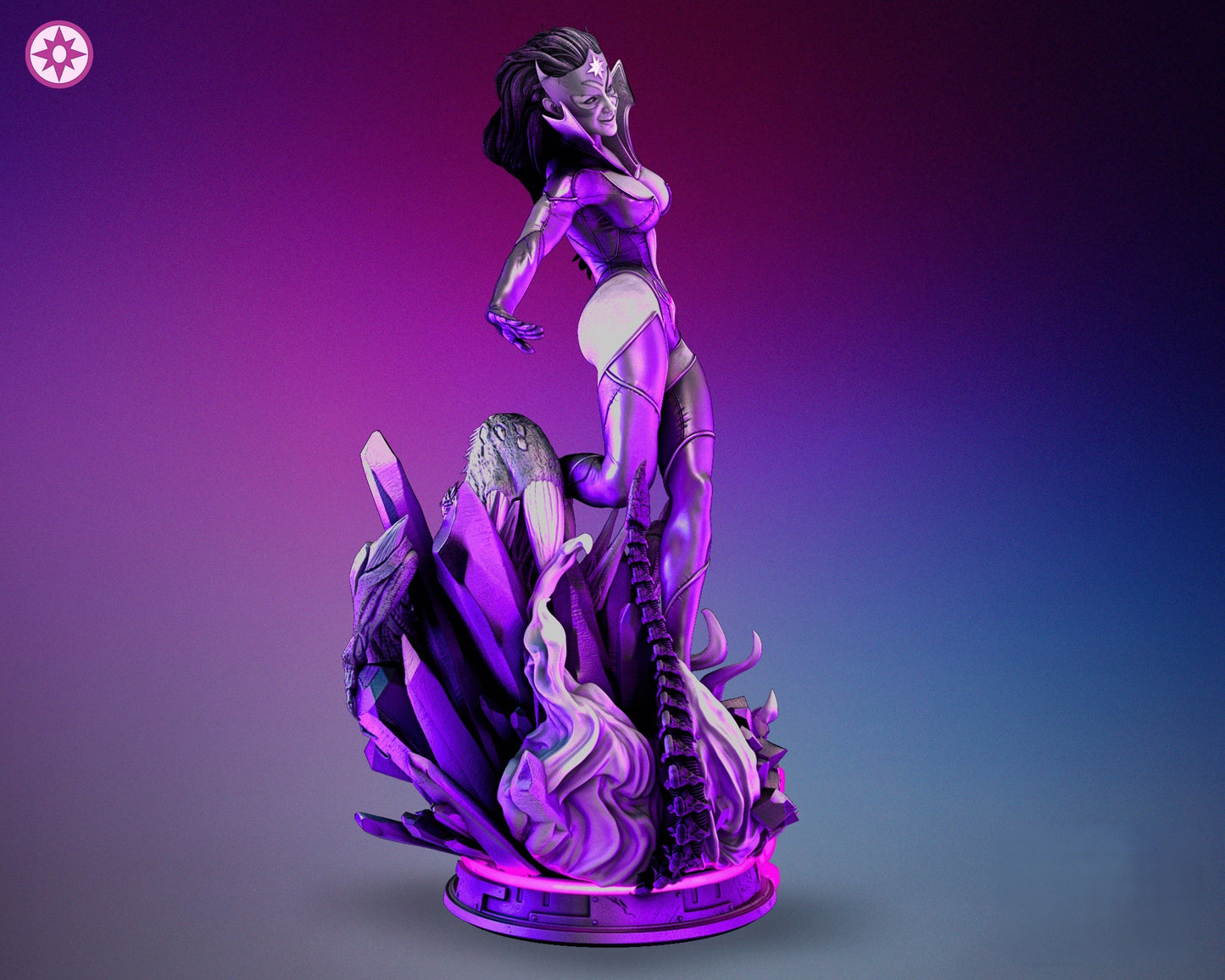 1629 Star Sapphire - DC Comics - STL 3D Print Files - 3D Printed Garage Kit ガレージキット Resin Model Scale Figure フィギュア