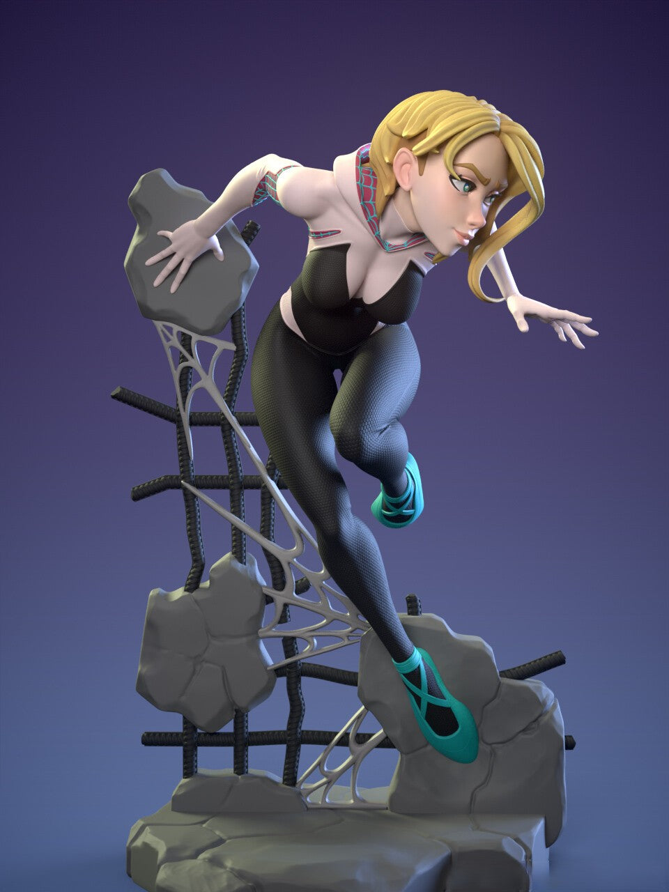 1515 Spider Venom Gwen Special Edition - STL 3D Print Files - 3D Printed Garage Kit ガレージキット Resin Model Scale Figure フィギュア