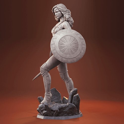 1402 Wonder Woman Gal Gadot - STL 3D Print Files - 3D Printed Garage Kit ガレージキット Resin Model Scale Figure フィギュア
