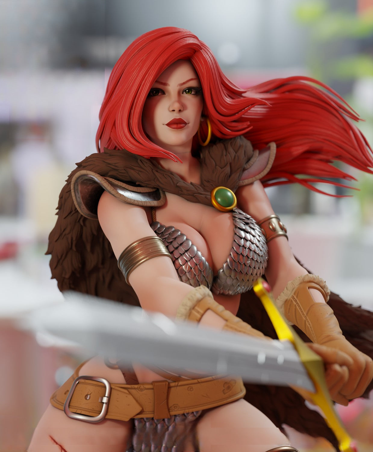 1357 Red Sonja Special Edition - Marvel Comics - STL 3D Print Files - 3D Printed Garage Kit ガレージキット Resin Model Scale Figure フィギュア