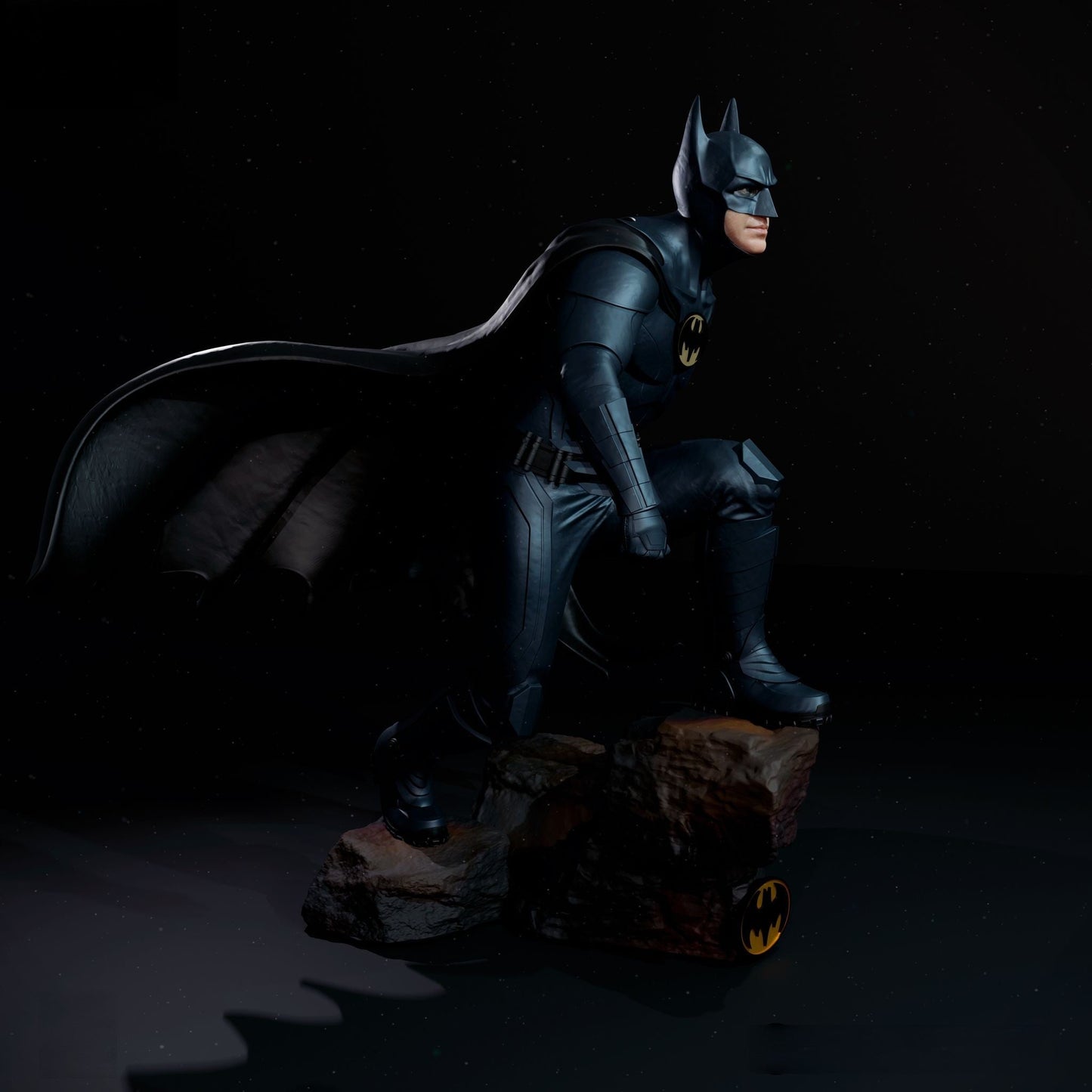 1445 Batman - Michael Keaton - STL 3D Print Files - 3D Printed Garage Kit ガレージキット Resin Model Scale Figure フィギュア