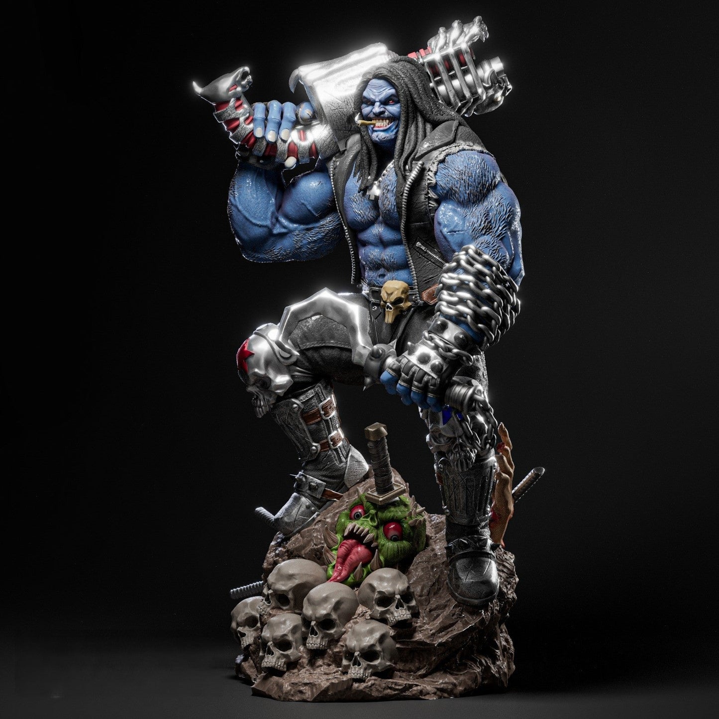 1528 Lobo - DC Comics - STL 3D Print Files - 3D Printed Garage Kit ガレージキット Resin Model Scale Figure フィギュア